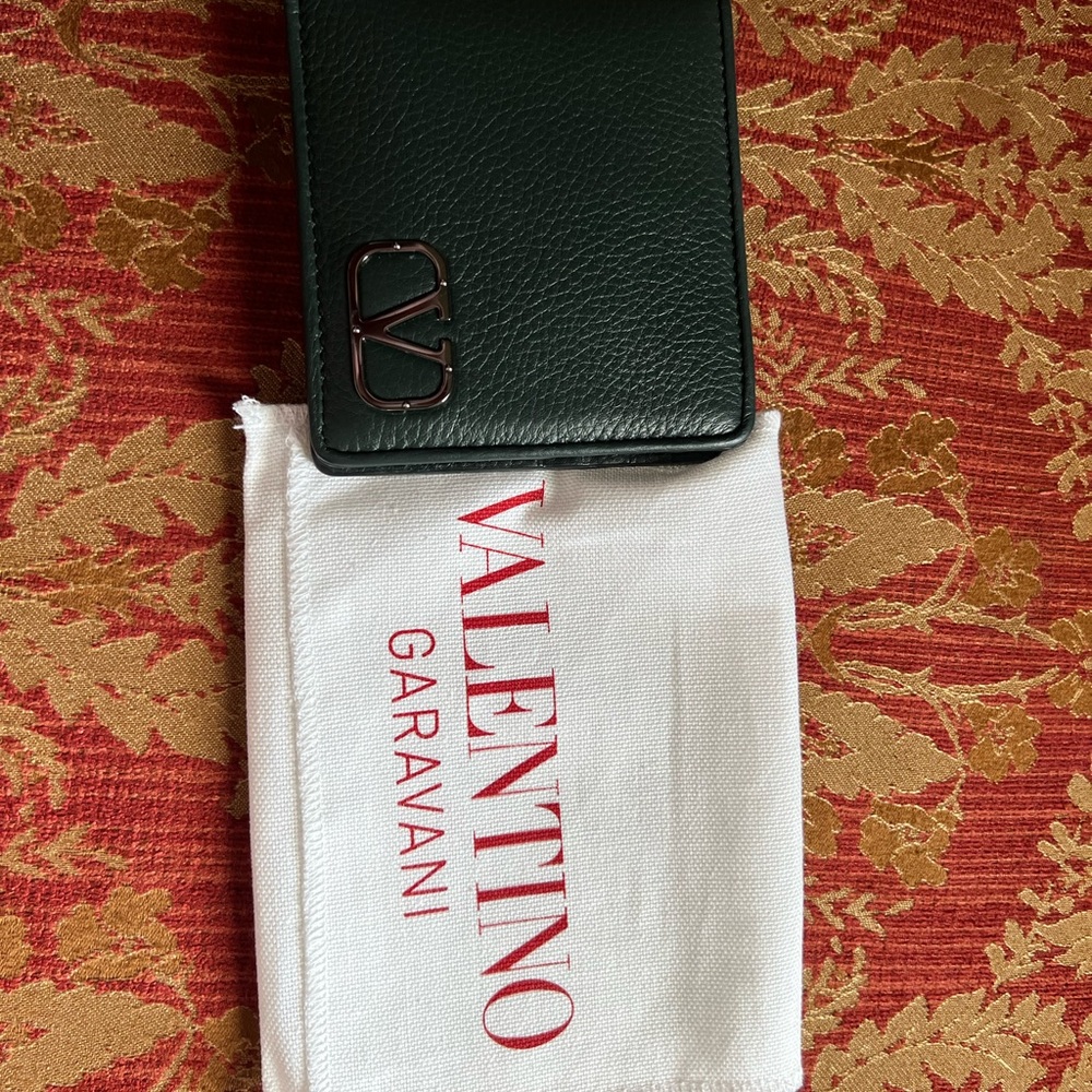 Valentino Dark Green Leather Wallet - Picture 4 of 4